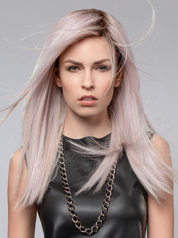 A gorgeous long synthetic wig with on-trend pastel colours that is sure to turn heads.