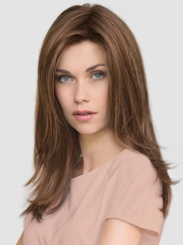 Synthetic wig with beautiful long layers and a monofilament part for a seamless, natural look.
